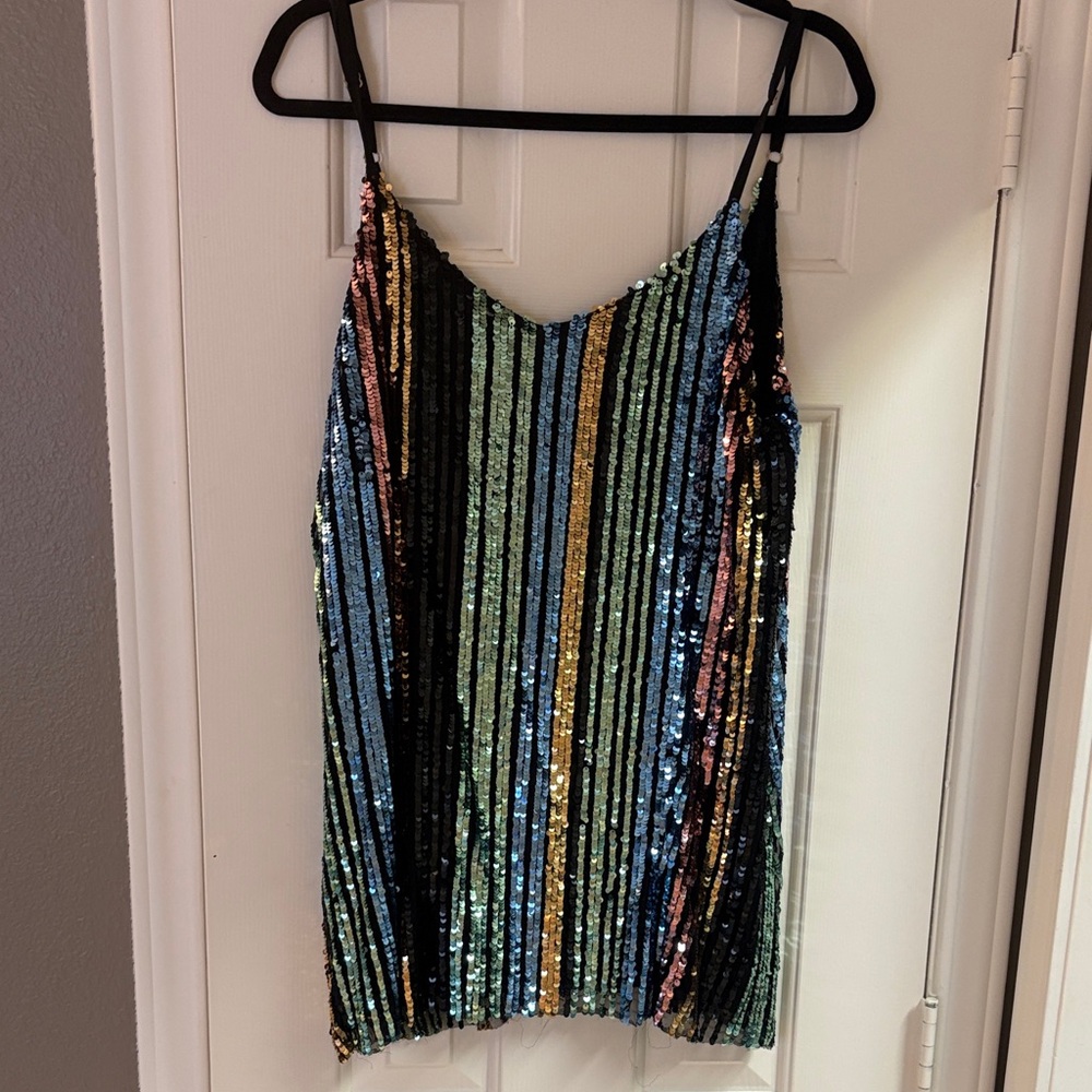Show Me Your MuMu Multicolor Sequin Mini Dress- Size Medium